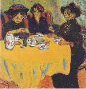 Ernst Ludwig Kirchner Coffee drinking women oil painting on canvas